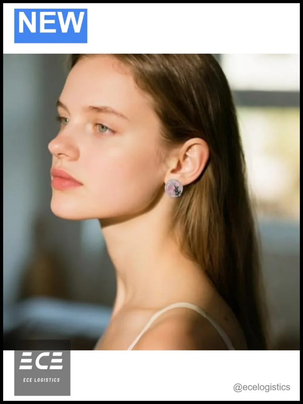Cat Stud Earrings Sterling Silver Posts Rose Quartz Hypoallergenic